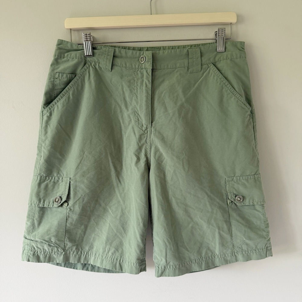 Woolrich Cargo Shorts Sage Green Patina Cotton Nylon Hiking Outdoor Gorpcore